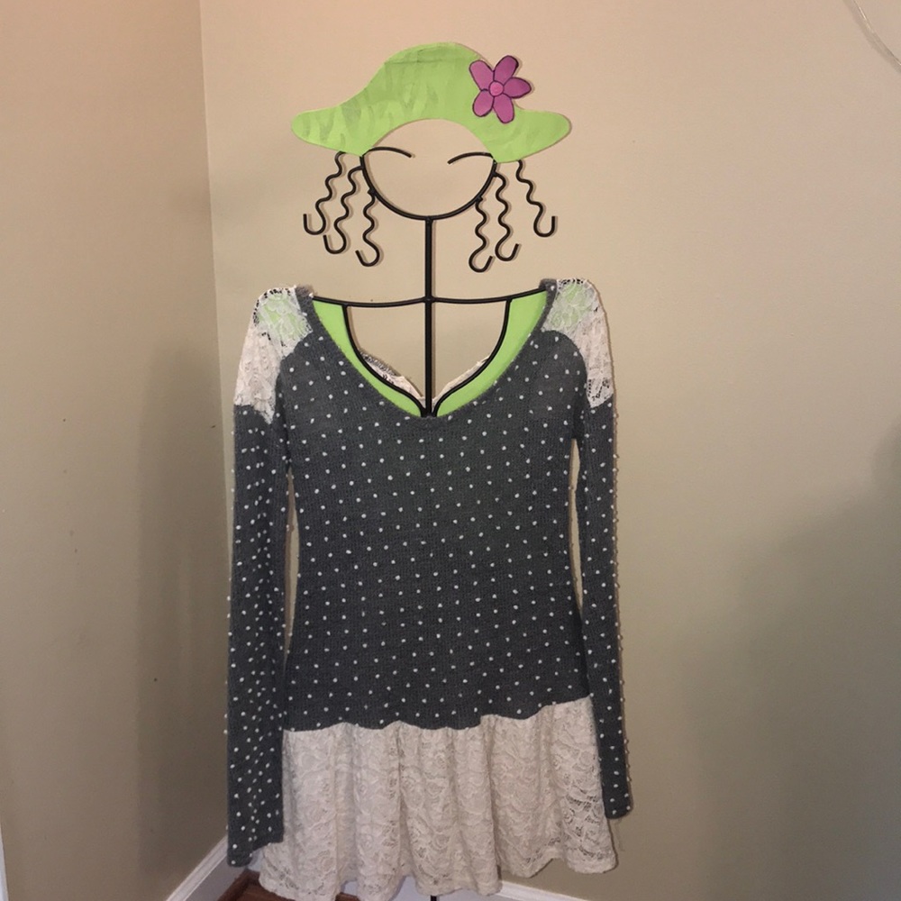 Altar’d state grey lace dress